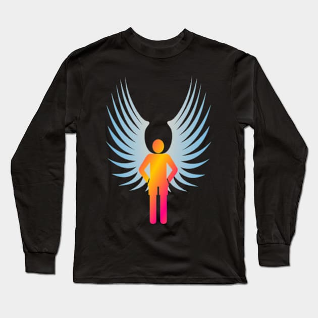 Minimalist golden angel Long Sleeve T-Shirt by RENAN1989